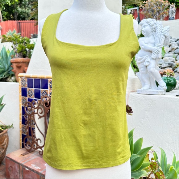 Zara Basics Top Chartreuse Avocado Color Size Large - Picture 3 of 9